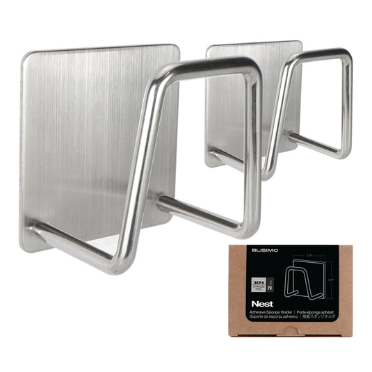 Nest Stainless Steel Adhesive Kitchen Cleaning Sponge Holder